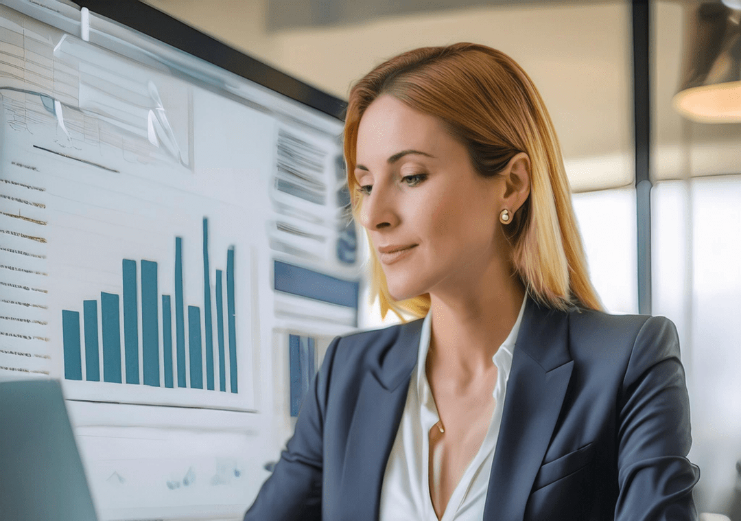 An investor looking at an investor management platform on a laptop.
